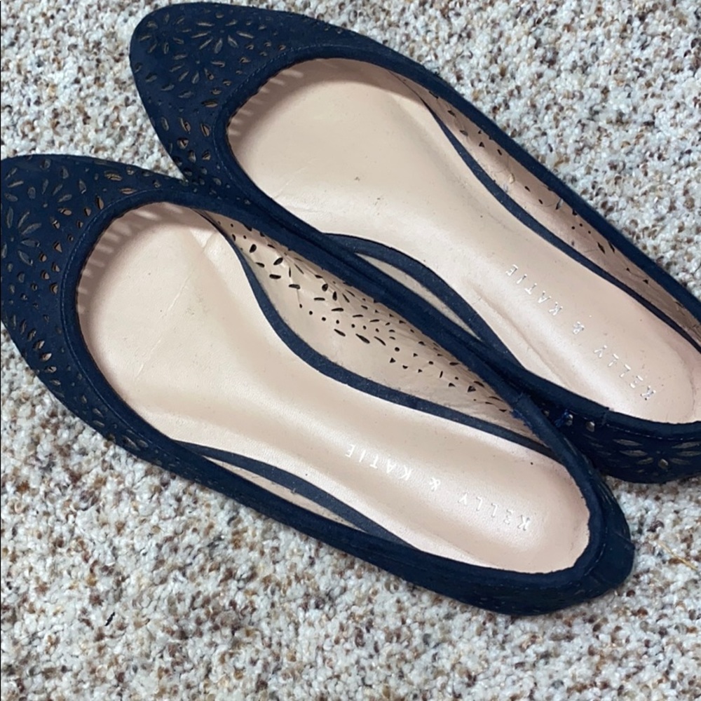 Navy blue flats